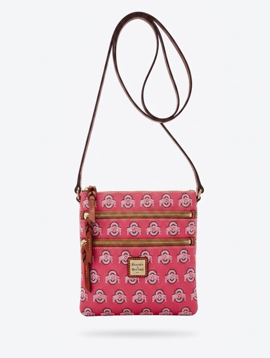 Dooney & Bourke Handbags - Dooney & Bourke Pink Ohio State University Triple Zip Crossbody